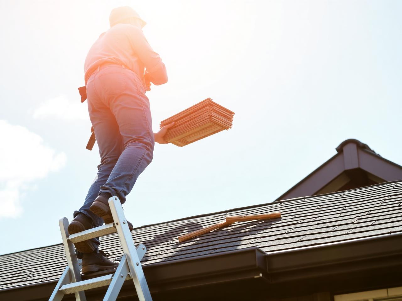 Roofer performing repair in Austin TX